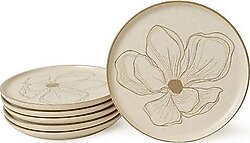 Keramika Taupe Bloom Nordic 22529 22 cm 6'lı Pasta Tabağı