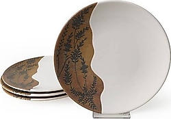 Keramika Terra Leaf Ege 20 cm 4'lü Pasta Tabağı