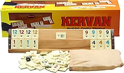 Kervan Büyük Boy Cilalı Ahşap Okey Takımı