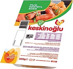 Keskinoğlu 500 gr Piliç Kokteyl Sosis