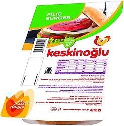 Keskinoğlu Dondurulmuş Çıtır Piliç Burger 1 kg