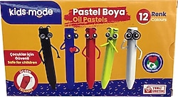 Kids Mode Üçgen 12'li Yağlı Pastel Boya