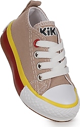 Kiko Kids Tinna Bej Keten Bebek Ayakkabısı