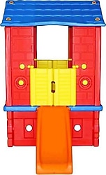 King Kids KH-2010 İki Kapılı Kaydıraklı Kırmızı Oyun Evi