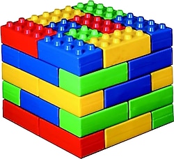 King Kids RG 7010 Tuğla 48 Parça Blok