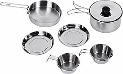 Kingcamp Backpacker III Silver 2 Kişilik Yemek Seti