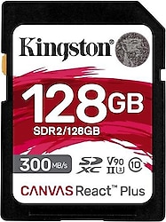 Kingston Canvas React Plus SDR2/128GB Class 10 UHS-II U3 V90 128 GB Hafıza Kartı