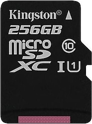 Kingston Canvas Select SDCS/256GB Class 10 UHS-I U1 V10 256 GB Micro SD Kart