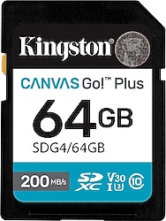 Kingston Canvas Go! Plus SDG4/64GB Class 10 UHS-I U3 V30 64 GB Hafıza Kartı