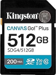 Kingston Canvas Go! Plus SDG4/512GB Class 10 UHS-I U3 V30 512 GB