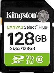 Kingston Canvas Select Plus SDS3-128GB Class 10 UHS-I U1 A1 V10 128 GB Hafıza Kartı