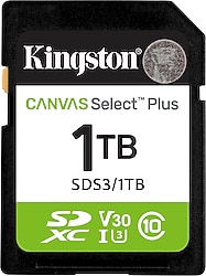 Kingston Canvas Select Plus SDS3-1TB Class 10 UHS-I U3 A1 V30 1 TB Hafıza Kartı