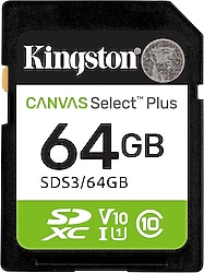 Kingston Canvas Select Plus SDS3-64GB Class 10 UHS-I U1 A1 V10 64 GB Hafıza Kartı
