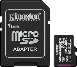 Kingston Canvas Select Plus SDCS3/256GB Class 10 UHS-I U1 A1 V10 256 GB Micro SD Kart