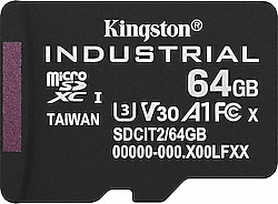 Kingston Industrial SDCIT2/64GBSP Class 10 UHS-I U3 A1 V30 64 GB Micro SD Kart