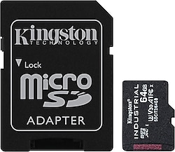 Kingston Industrial SDCIT2/64GB Class 10 UHS-I U3 A1 V30 64 GB Micro SD Kart