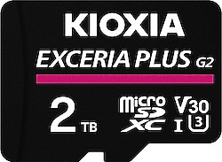 Kioxia Exceria Plus G2 LMPL2M002TG2 Class 10 UHS-I U3 A1 V30 2 TB Micro SD Kart