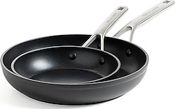 KitchenAid 20 cm + 28 cm Güçlendirilmiş Dövme Alüminyum Kızartma Tavası Seti