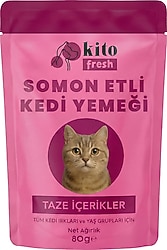 Kito Fresh Somonlu 80 gr Kedi Yaş Maması