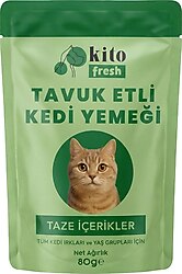 Kito Fresh Tavuklu 80 gr Kedi Yaş Maması