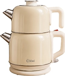 Kiwi Retro KTM-2921 1800 W Krem Çelik Çay Makinesi