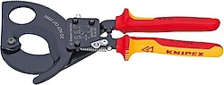 Knipex 9536280 Cırcır Mekanizmalı Kablo Makası