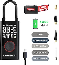 Knmaster LP200 150 PSI Dijital Şarjlı Araç Hava Kompresörü