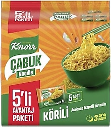Knorr Körili Çabuk Noodle Makarna 66 gr 5'li