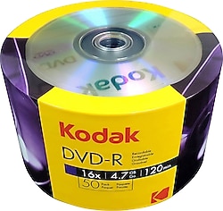 Kodak DVD+R 16X 4.7 GB 50li Paket Boş DVD