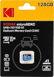 Kodak KD360 Class 10 UHS-I U3 A1 V30 128 GB Micro SD Kart