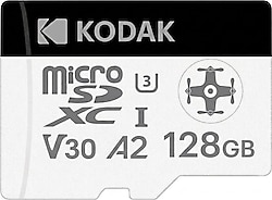 Kodak KU390 Class 10 UHS-I U3 A2 V30 128 GB Micro SD Kart