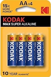 Kodak Max Super Alkalin AA 4'lü Kalem Pil