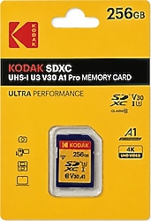 Kodak Ultra Performans Pro Class 10 UHS-I U3 A1 V30 256 GB Hafıza Kartı