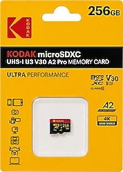 Kodak Ultra Performans Pro Class 10 UHS-I U3 A2 V30 256 GB Micro