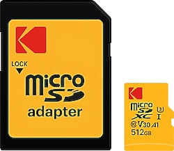 Kodak Ultra Performans Class 10 UHS-I U3 V30 A1 512 GB Micro SD Kart