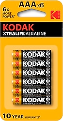 Kodak Xtralife 6'lı Alkalin AAA İnce Kalem Pil
