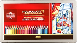 Koh-I-Noor 3827 Polycolor Metal Kutu 72'li Kuru Boya Seti