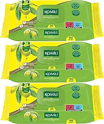 Komili 90 Yaprak 3'lü Paket Islak Mendil