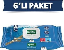 Komili Okyanus Esintisi 90 Yaprak 6'lı Paket Islak Mendil
