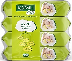 Komili Soft 70 Yaprak 4'lü Paket Islak Mendil