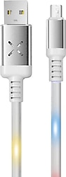 Konfulon DC-09 1 m 2A Işıklı Micro USB Şarj Kablosu