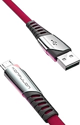 Konfulon DC-16 1 m 2.4A Micro USB Şarj Kablosu Kırmızı