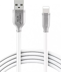 Konfulon S48 1 m Beyaz USB to Lightning Hızlı Şarj Kablosu