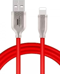 Konfulon S48 1 m Kırmızı USB to Lightning Hızlı Şarj Kablosu