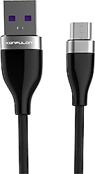 Konfulon S82 1 m 3.1A Seramik Uçlu Micro USB Şarj Kablosu