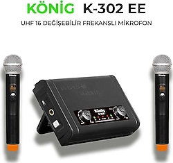 König K-302 2'li UHF El Mikrofonu