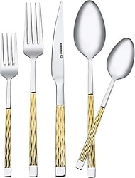 Korkmaz A2426 Rivera 84 Parça Gold Kaşık Çatal Bıçak Takımı