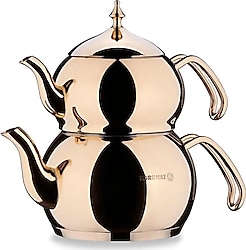 Korkmaz Hanedan Gold Premium A222-02 Çelik Çaydanlık