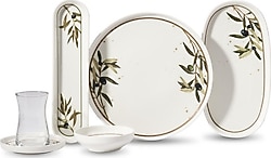 Korkmaz Luna Collection A8700-2 25 Parça 6 Kişilik Kahvaltı Takımı