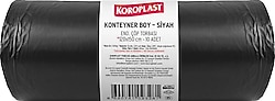 Koroplast 120x150 cm Endüstriyel Siyah Çöp Torbası 10'lu
